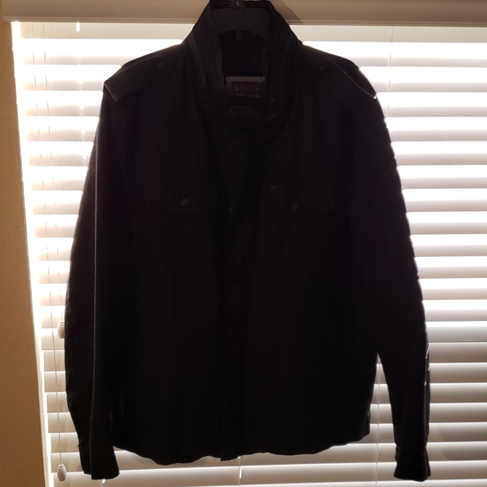Men's black denim jacket